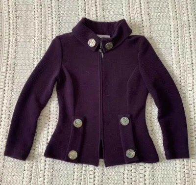 Joseph Ribkoff Size 6 Chic Jacket Blazer Coat Button details, front zipper. - Image 1 of 4