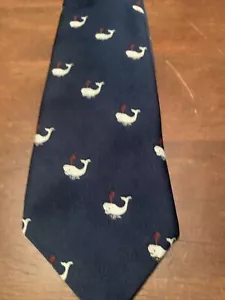 Vintage Whale Protection Fund Tie Blue White Red Necktie Patriotic Classic - Picture 1 of 6