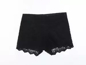 Zara Womens Black Polyester Blend Hot Pants Shorts Size XS L3in - Picture 1 of 12