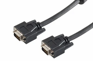 0,2m S-VGA Monitorkabel Kabel SVGA VGA Feritte für TFT PC LCD Monitor Plasma TV - Bild 1 von 2