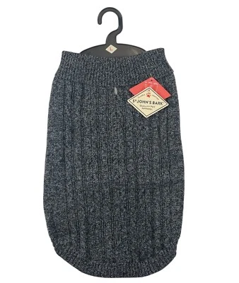 St Johns Bark Dog Coat Jacket Knit Sweater Warm Size Large Gray Black Marble NEW - Image 1 of 4