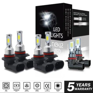 For Ford Expedition 2003 2004 2005 2006 White LED Headlights+Fog Light Bulbs Kit - Picture 1 of 11