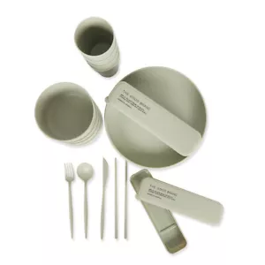 32pc The Good Brand Tableware Set Dinnerware Utensils Spoon/Fork/Knife Sage - Picture 1 of 3
