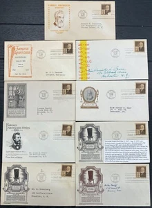 #893 Alexander Graham Bell Famous lot of 9 Mixed cachet First Day covers - Picture 1 of 1