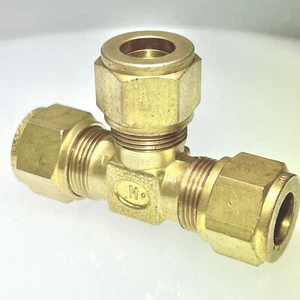 GYROLOK HOKE 1/2" OD ROHR KOMPRESSION T-STÜCK VERSCHRAUBUNG MESSING TEILENUMMER 8TTTBR - Bild 1 von 1