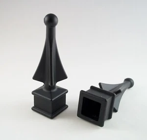 25 OGNI (3/4 POLLICI) NERO PLASTICA FERRO RECINZIONE PIANI FINITURA 1-34 GUGLIA 4 LATI - Foto 1 di 8