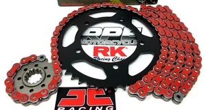 Kit de cadena y piñones rojo 2003-2007 Suzuki SV1000s RK ZXW 520 17/42t control de calidad - Imagen 1 de 3