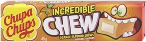 5 x Chupa Chups Incredible Chew Soft Candy Orange Flavour 45g - Picture 1 of 2