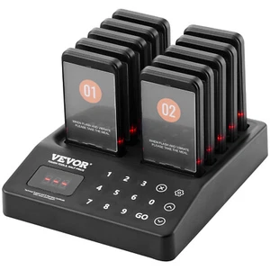 VEVOR Bezprzewodowy system pager 10 automatycznej sekretarki Połączenia w kolejkach dla gości - Zdjęcie 1 z 12