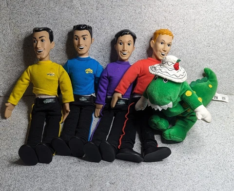 The Wiggles Talking Speak N Sing Plush Dolls Lot Of 5 2003 15" RARE WORKING Cover