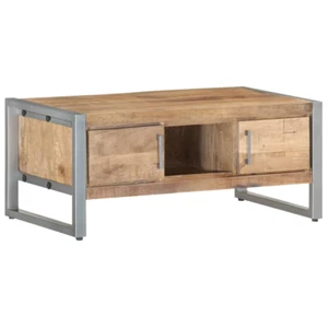 NNEVL Coffee Table 95x50x40 cm Rough Mango Wood - Picture 1 of 11