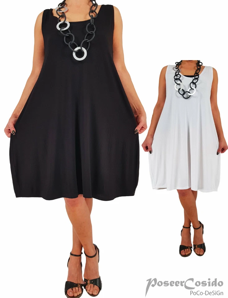 LAGENLOOK Unter-Kleid Nachthemd Long-Shirt 44 46 48 50 52 54 56 58 XL-XXL-XXXL - Bild 1 von 1