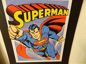 Superman Retro Metalltafel Blechschild Superheld DC Comics Wanddeko NEU - Bild 1 von 3