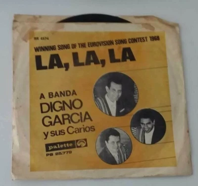DIGNO GARCIA la, la, la EUROVISION 1968  ISRAELI P/S - Image 1 of 4