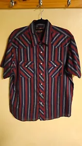 WRANGLER WESTERN SHIRTS SHORT SLEEVE - PEARL SNAP - XL - Picture 1 of 3