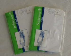 2 x Schiesser Solva Damen Achselhemd - Unterhemd mit Spitze - Weiß Gr.44 - Retro - Bild 1 von 4