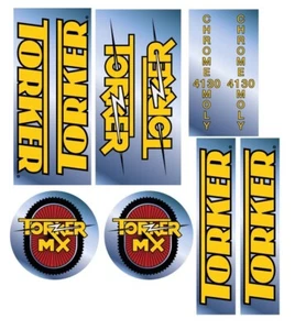 Torker MX Decal Set - Oldschool BMX - 80er Restauration Sticker Chrom Backed - Bild 1 von 1