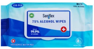 Saniflex 75% Alcohol Sanitary Wipes - 120 pack - Picture 1 of 1