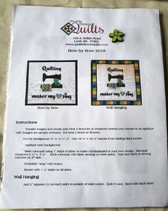 2018 Row By Row Quilting Makes My Heart Sing Kit - Picture 1 of 2