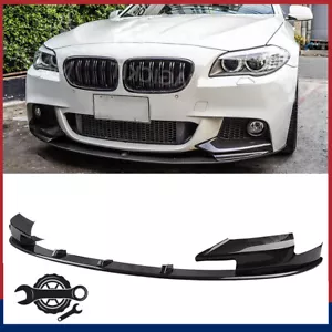 Carbon Fiber For BMW F10 M5 2012-2016 MP Style Front Bumper Lip Spoiler Splitter - Picture 1 of 11