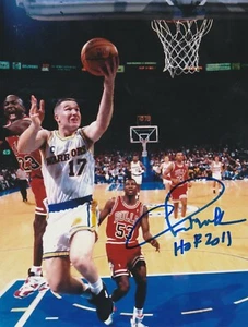 CHRIS MULLIN  GOLDEN STATE WARRIORS  HOF 2011  ACTION SIGNED 8x10 - Picture 1 of 1