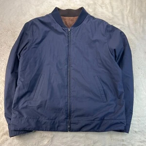 Peter Millar Jacket Mens 2XL Navy / Brown Reversible Suede Jacket Made in Italy - Picture 1 of 21