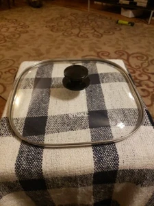 Rival 11" Glass Vented Square Lid Tempered for Electric Skillet Clear Stainless - Picture 1 of 5