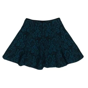 Lovers + Friends - Teal Lace Miniskirt Sz S Color Green - Picture 1 of 4