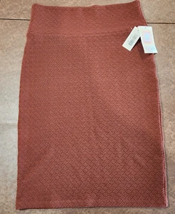 LuLaRoe Cassie Gonna a tubino RUGGINE Fantasia Taglia M Nuovo con etichette - Foto 1 di 3