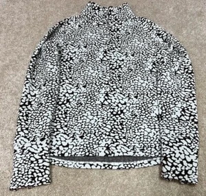Lucy Jacket Brown White Long Sleeve Half Zip Women's Size Small - Picture 1 of 9