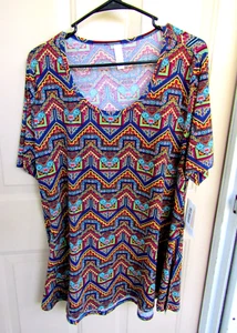 LuLaRoe Perfect Tee Large Bunt Muster Swing Top - Bild 1 von 7