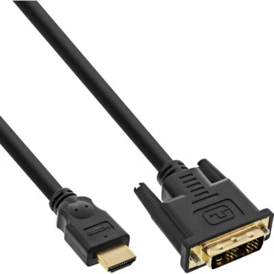Kabel Wentronic HDMI / DVI 19-polig 2m Stecker/Stecker schwarz Full-HD  - Bild 1 von 2