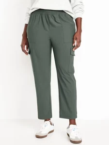Old Navy SleekTech Cargo Ankle Pants Womens XL Tall Ivy Green Lightweight NEW - Picture 1 of 10