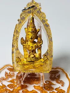 First Buddha Gold Leklai Super Powerful energy magic holy Healing amulet Statue - Picture 1 of 24