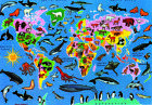Animal World Map 500 Large Piece Jigsaw Puzzle