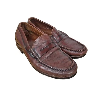Allen Edmonds Holton Men's Penny Loafers Sz 9 D Chestnut Brown Leather - Picture 1 of 8