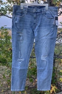 Men's Slim Taper Stretch Blue Denim Jeans 34 x 30 34x30 Jeremy New Original Use - Picture 1 of 14