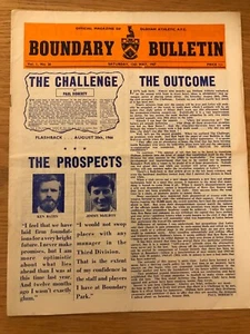 OLDHAM ATHLETIC V WATFORD LARGE FORMAT PROGRAMME 1966/67 - Picture 1 of 2