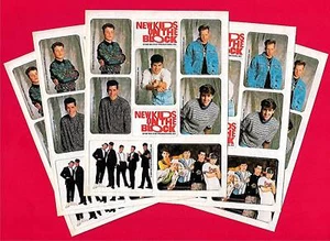 1989 Nuovi fogli adesivi Kids on the Block 20 vecchio stock - Foto 1 di 1