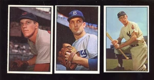 1953 Bowman Color Baseball Card Lot 3 Different McDougald Erskine Nuxhall SHARP - Picture 1 of 1