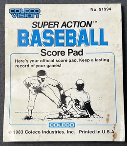 1983 Super Action Baseball AUTHENTISCH ColecoVision Punkteblock NUR OEM-Nr. 91994 - Bild 1 von 4