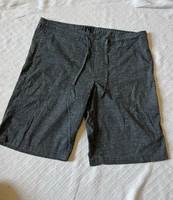 Prana Breathe Shorts Women’s Size L Charcoal Gray Pull On Drawstring 10” Inseam - Image 1 of 4