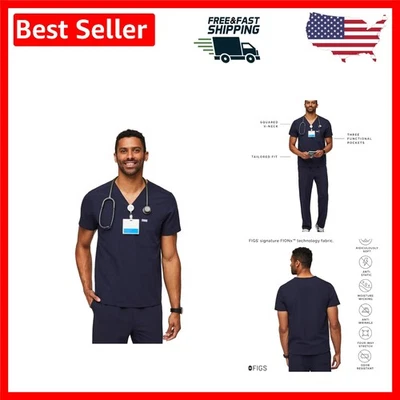 Blusa Médica Chisec Azul Marino para Hombre - XX-Diseño Grande, Duradero y Cómodo Foto 1 de 4