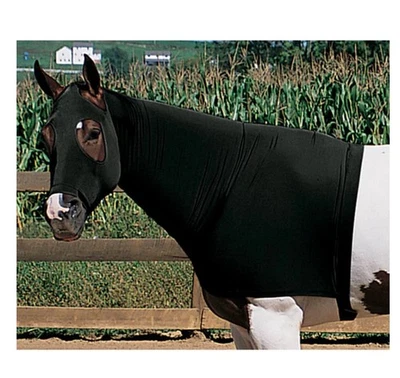 Weaver Leather Equiskinz Lycra Horse Hood Black Size Large NEW Front Zip Closure - Image 1 of 3