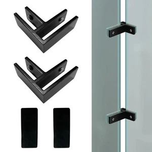 Black Railing Glass to Glass Clamp,Stainless Steel 304 Bracket for Glass, 90 ... - Picture 1 of 7
