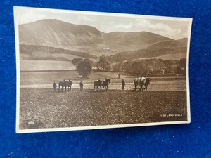 SWANSTON VINTAGE POSTCARD = PENTLANDS FARMING HEAVY HORSES - Foto 1 di 4