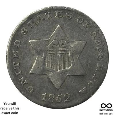 1852 3 Cent Silver X-1420 - Image 1 of 3