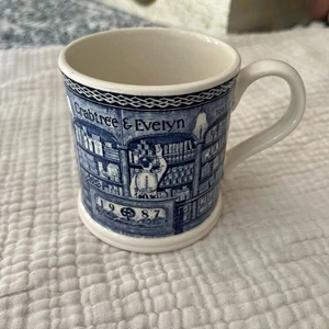 Crabtree & Evelyn Mason's Ironstone Inglaterra Londres 12 oz. Taza boticario 1987 - Imagen 1 de 5