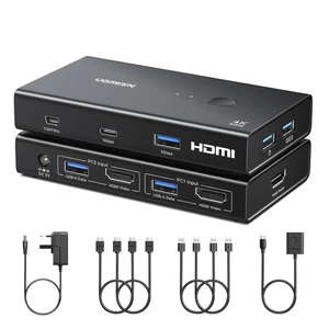 UGREEN HDMI KVM Switch, USB 3.0 KVM Switches Support 4K@60Hz for 2 PC Share 1 Mo - Bild 1 von 6