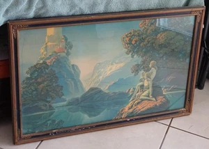 Raro Original Antiguo Enmarcado Byron Newton Años 20 "Meditación" Versión Grande Impresión - Imagen 1 de 5